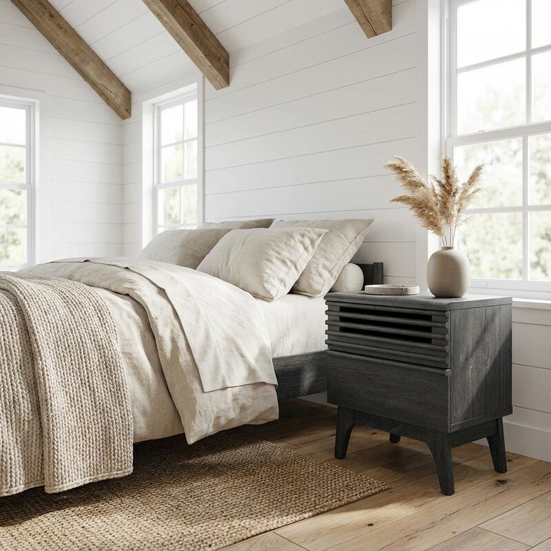 Nightstand in Gray Finish image number 3