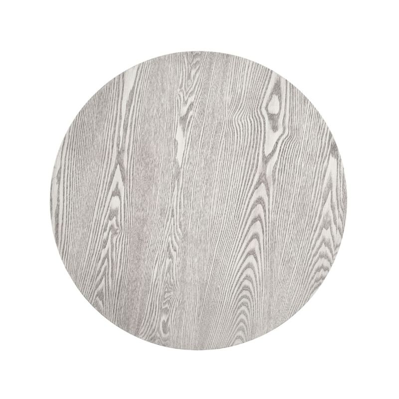 Round coffee table with storage Solid wood veneer and MDF coffee table with fluted base Modern accent coffee table for small spaces image number 6
