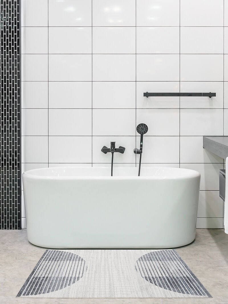 Astra Machine Washable ASW03 Ivory/Blue 3'3" x 5' Rug