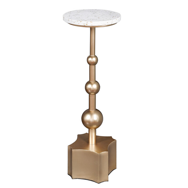 Metal & Stone Accent Table
