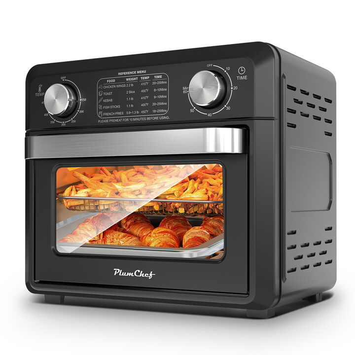 11QT Compact Air Fryer Toaster Oven, Countertop Oven, Warm, Broil, Toast, Bake, Air Fry, Oil-Free