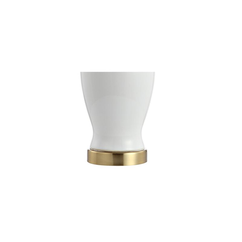 Chi 21" Ceramic/Iron Modern Classic LED Table Lamp, White image number 6