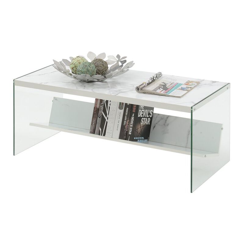 Convience Concept, Inc. SoHo Glass Coffee Table with Shelf