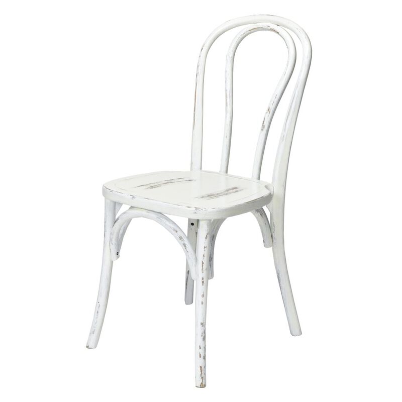 CSP Commerical Seating Products Bentwood White Wash Chairs