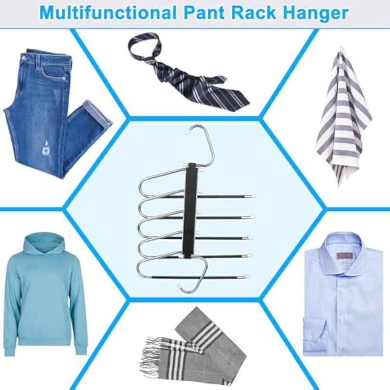 4-Tier Hanging Closet Organizer | Space-Saving Clothes Shelves for Closet image number 3