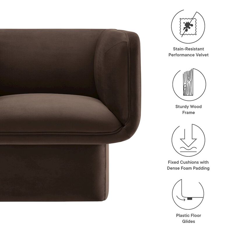 Tate Performance Velvet Accent Chair image number 1