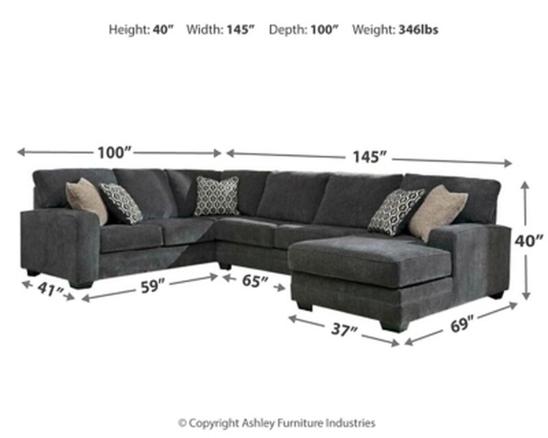 Tracling 3-Piece Sectional with Right Arm Facing Chaise