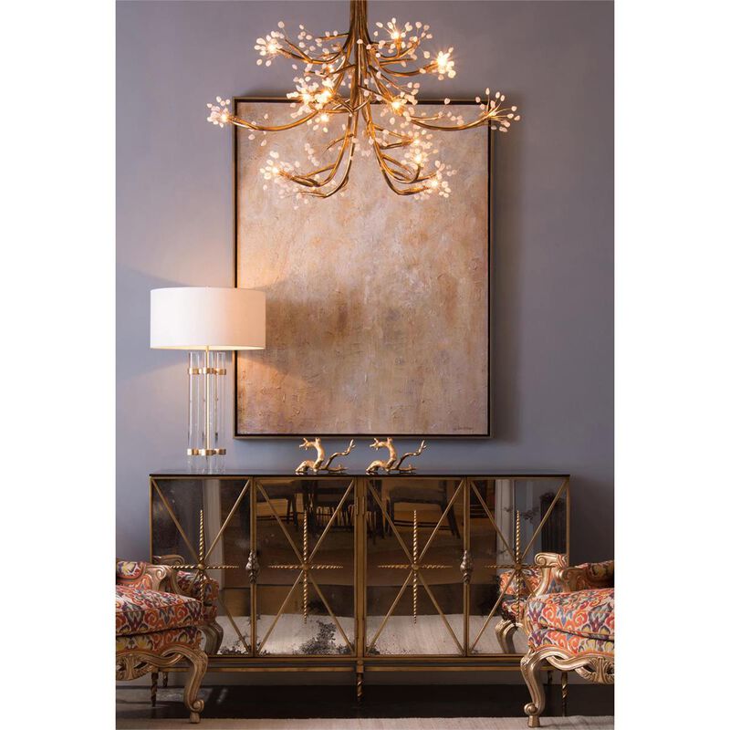 Sixteen-Light Halogen Chandelier