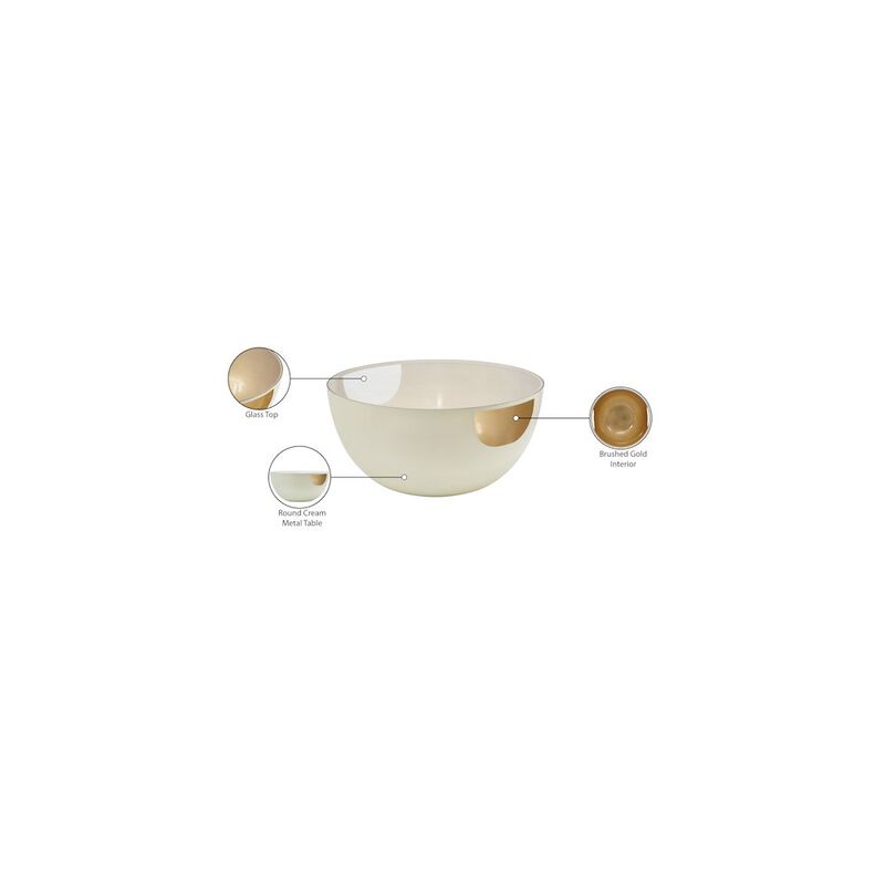 Meridian Furniture Doma Cream / Gold Coffee Table