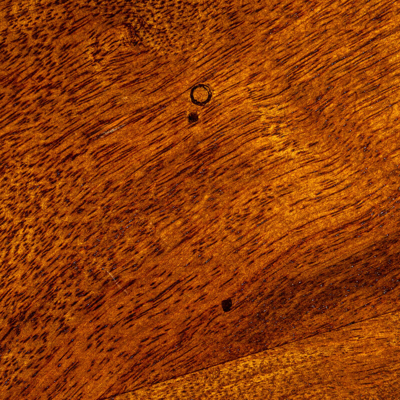 Semi-Sphere Mango Wood End Table with Solid Legs, Walnut Finish image number 4