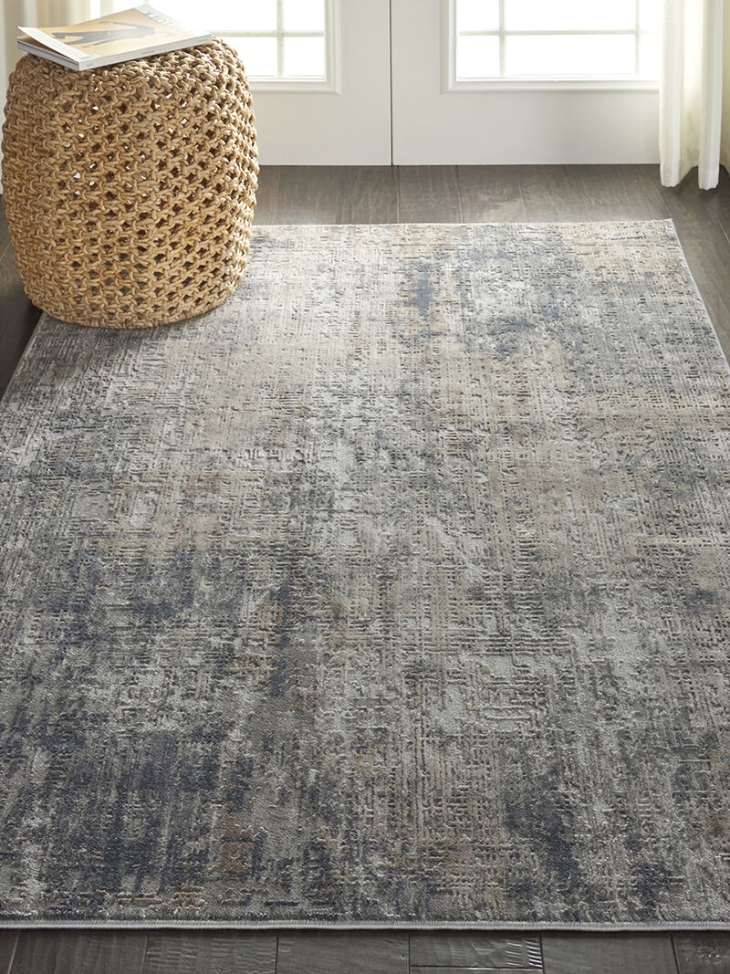 Rustic Textures RUS01 Gray/Beige 3'11" x 5'11" Rug