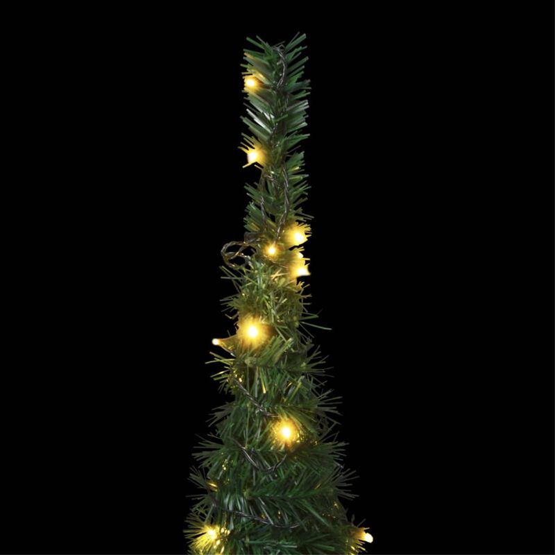 vidaXL Pop-up String Artificial Christmas Tree with LED Green 59.1"