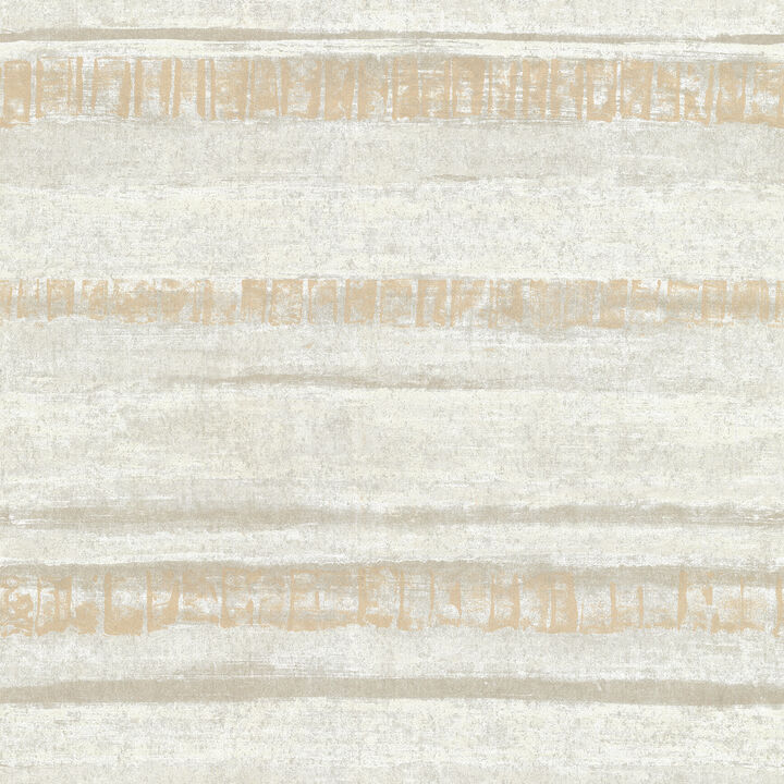Rakasa Gold Distressed Stripe Wallpaper (Set of 2)