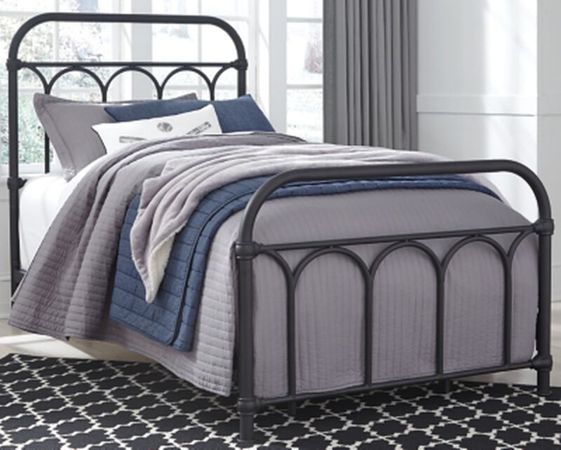 Nashburg Twin Metal Bed Black