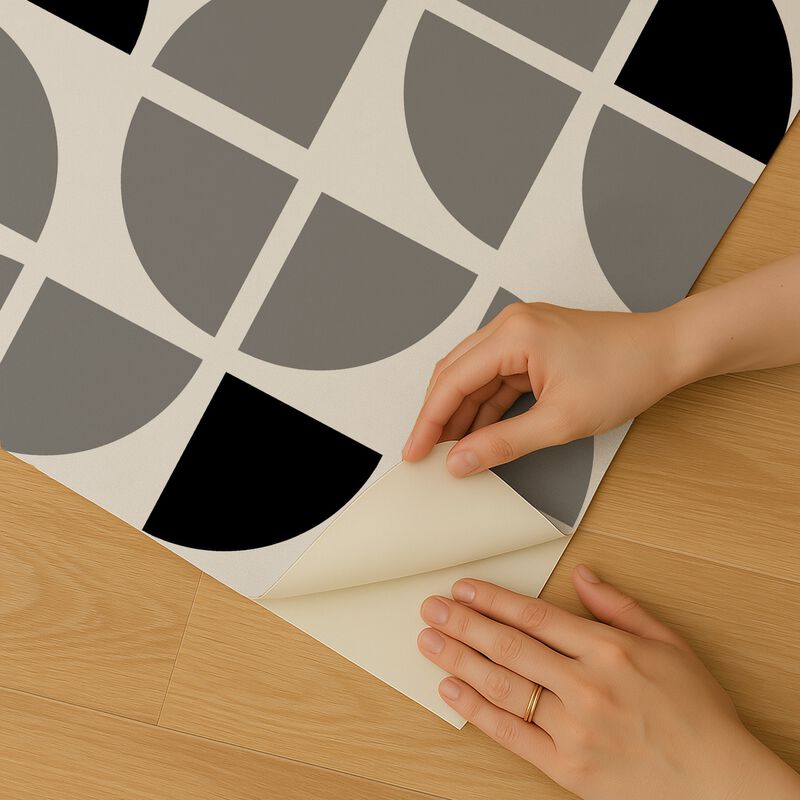 Mod Geo Crescents Peel and Stick Wallpaper image number 2