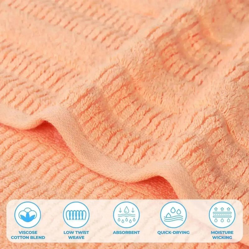 6 Piece Hand Towel Set in Viscose Cotton Blend for Everyday Use image number 3
