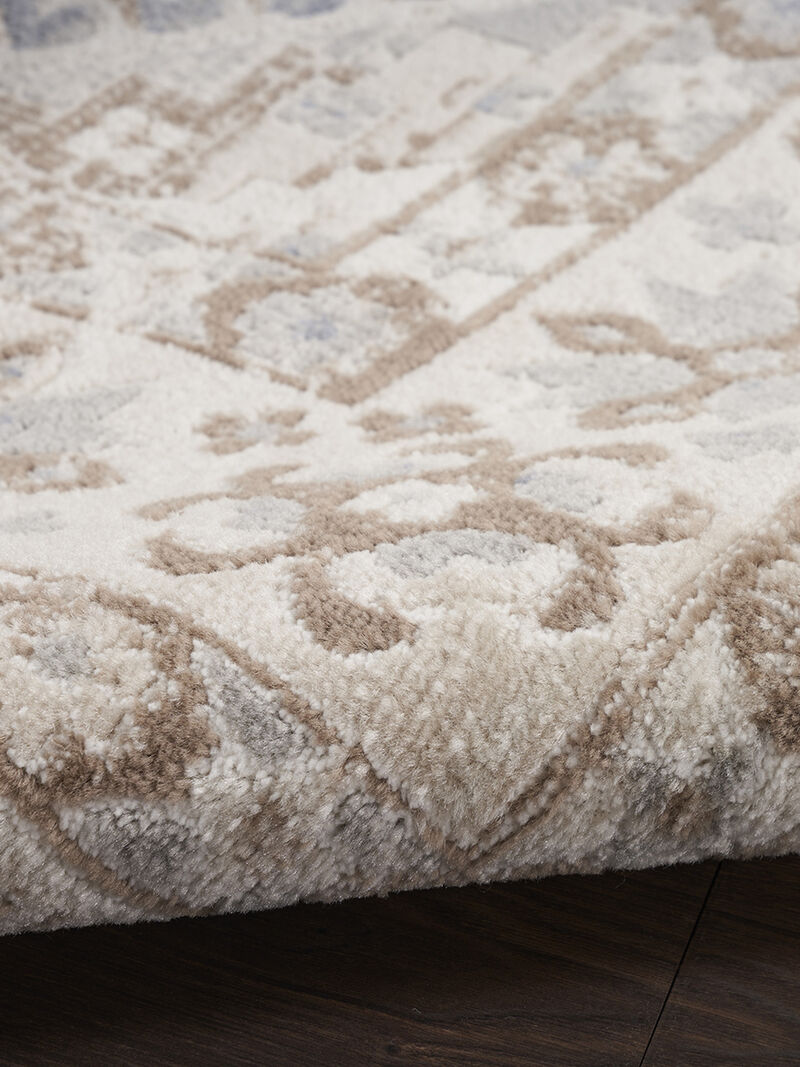 Serenity Home SRH01 Ivory/Blue 2'2" x 7'6" Rug