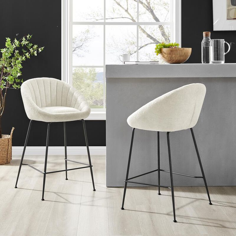 New Pacific Direct Watson Fabric Counter Stool, (Set of 2)