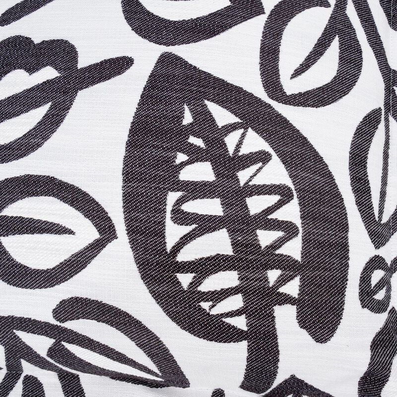 Michael Amini Uptown Downtown Zio 24 Square Throw Pillow, Set of 2 - Black/White