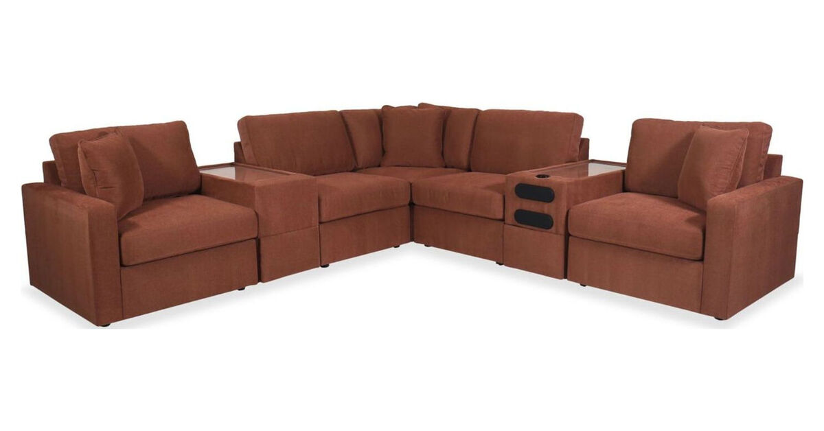 Modmax 7-Piece Sectional in Spice