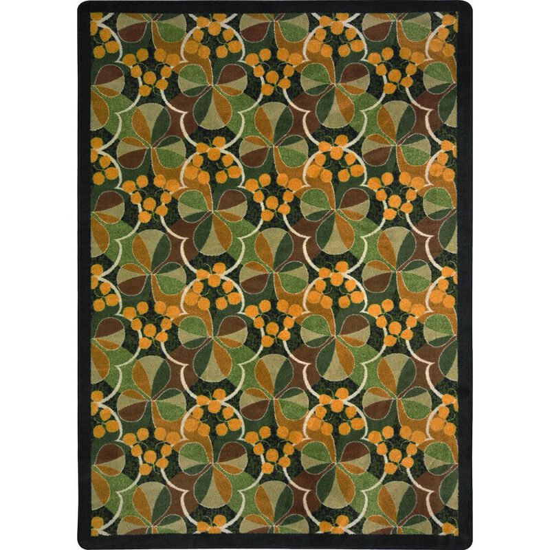 Joy Carpets Kaleidoscope Shamrock 5'4 x 7'8 Area Rug in Color Multi