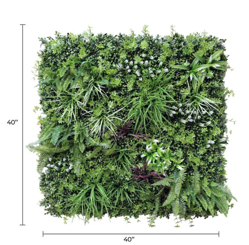Luxury Tropical Vista Artificial Vertical Garden 40" x 40" 11SQ FT Commercial Grade UV Resistant image number 1