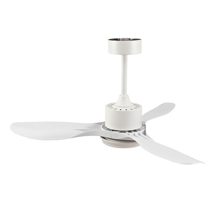 ELEMENT ACE 42-Inch Ceiling Fan with Integrated Dimmable LED Lighting, Reversible DC Motor, Remote Control, Silent Operation, Sloped Ceiling Compatible for Home Cooling and Lighting