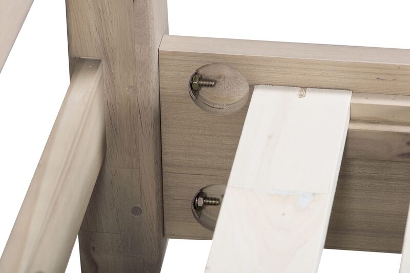 Sumire King-size Slatted Ash Wood Platform Bed in Ginger