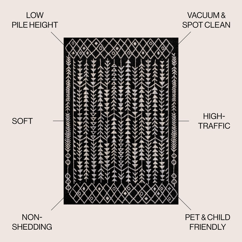 Ziri Moroccan Geometric Area Rug