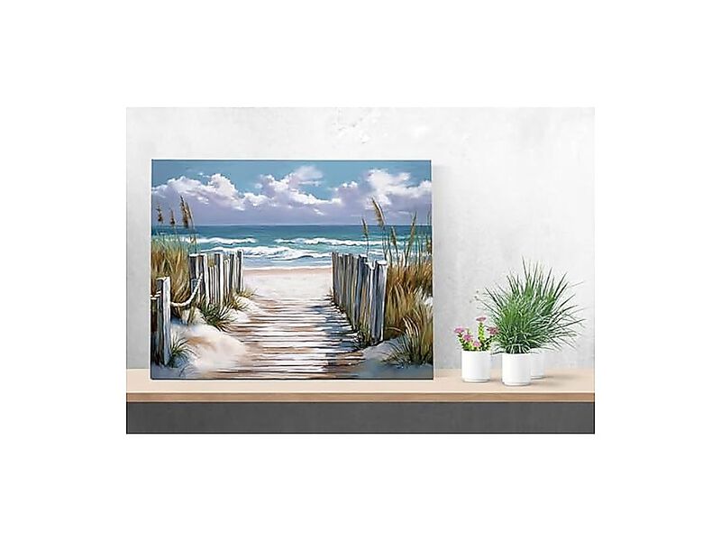 Bathroom Beach Wall Art Blue Ocean Decorate Bedroom Relax Sea View image number 1