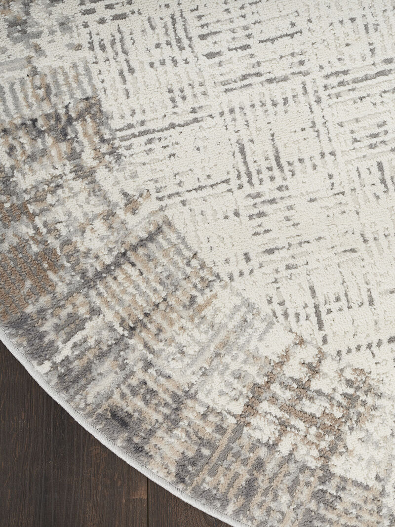 Elation ETN05 Ivory/Gray 5'3" x 7'3" Rug