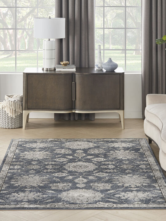 Quarry QUA06 Blue/Beige 3'9" x 5'9" Rug