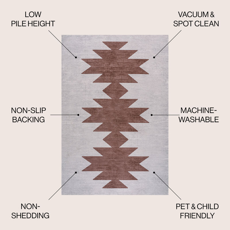 Chayton Minimalist Geometric Machine-Washable Area Rug