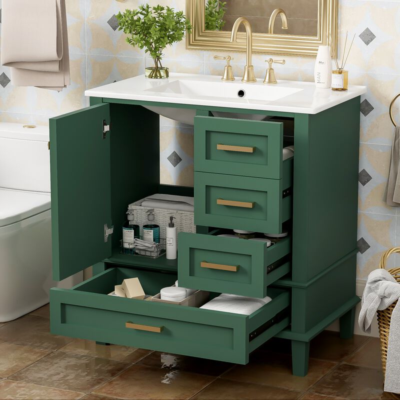 Merax Modern Bathroom Cabinet Vanity with Sink