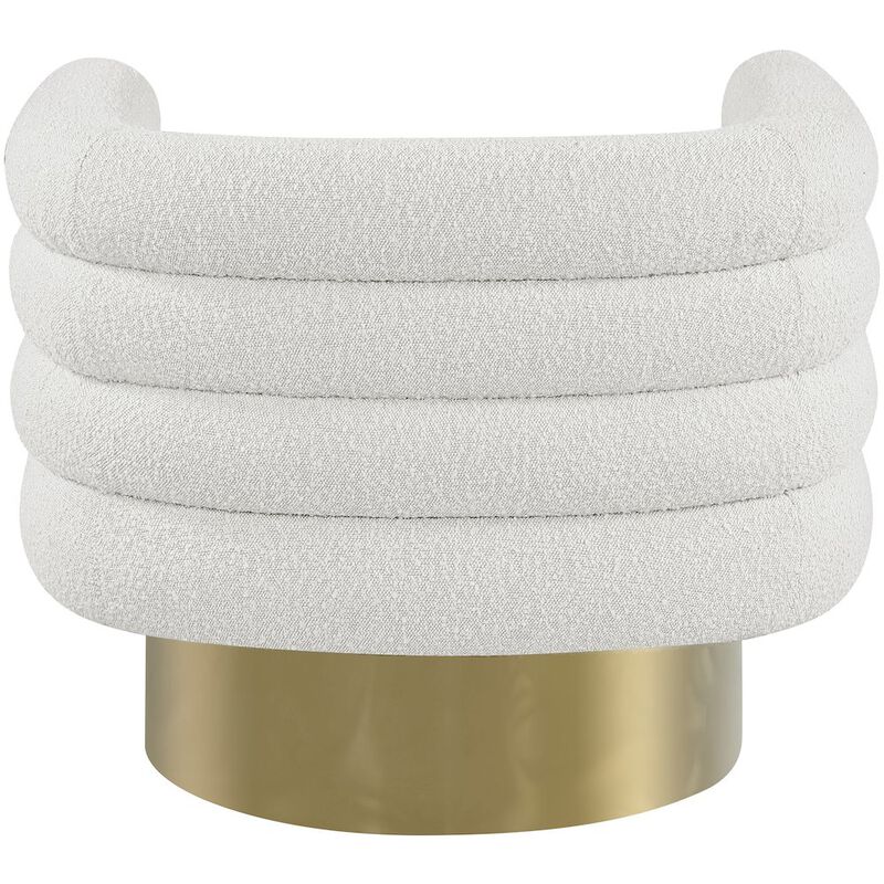 Meridian Furniture Tessa Cream Boucle Fabric Accent Chair