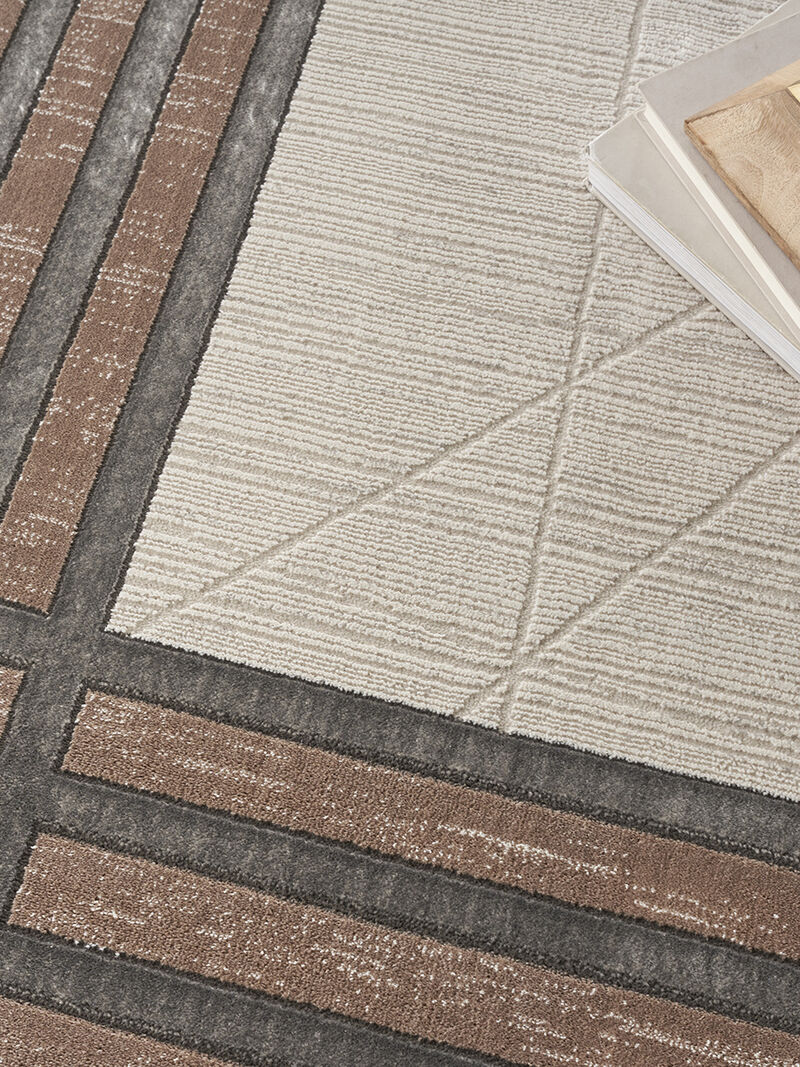 Desire DSR01 Ivory/Silver 9' x 12' Rug