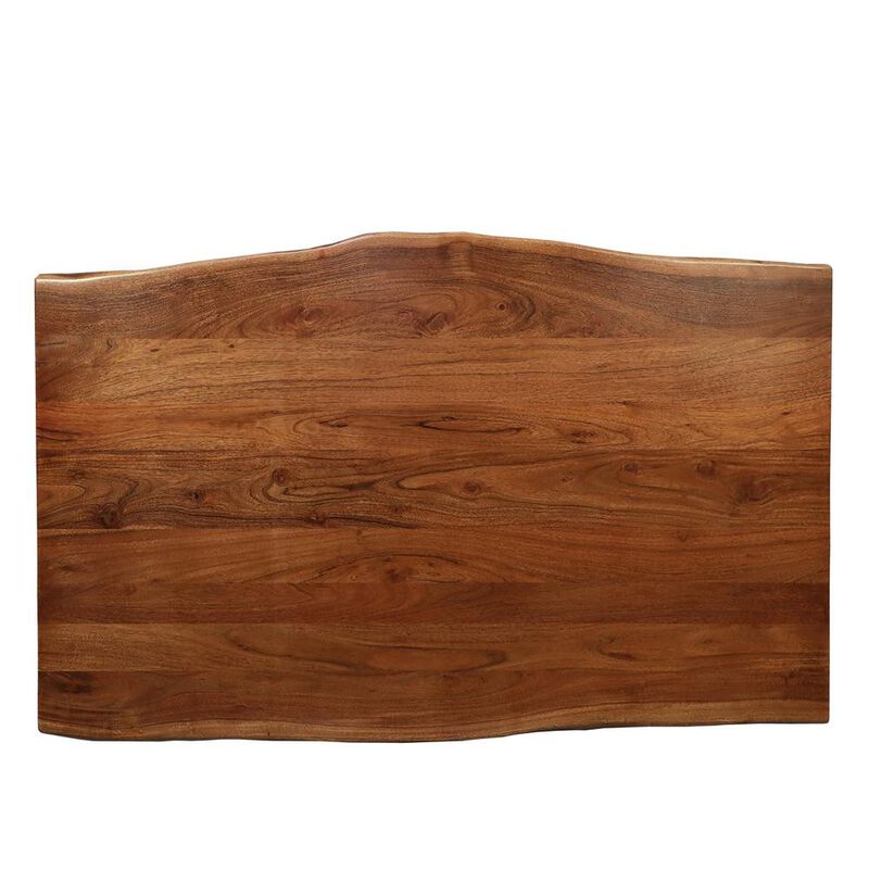Carolina Living Live Edge Dining Table - Natural Acacia - Honey Gold