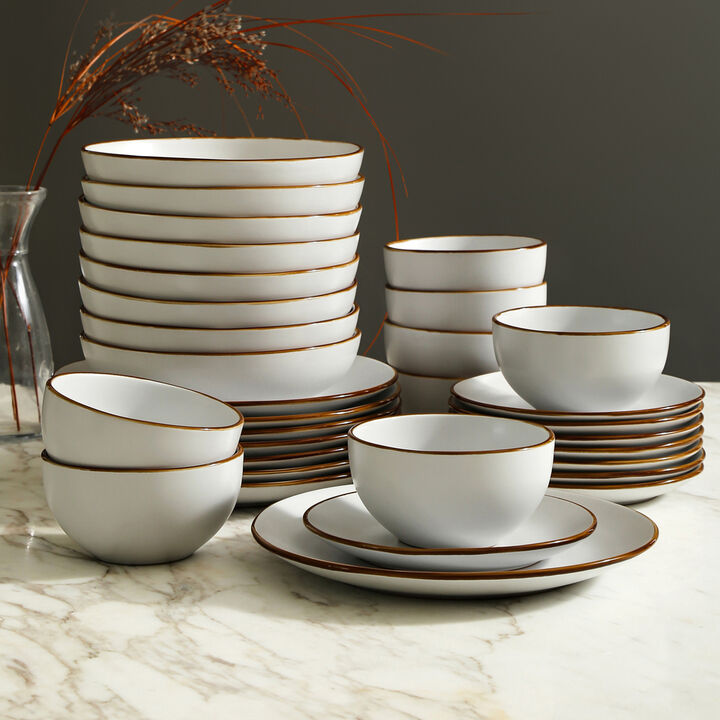 Stone Lain Brasa Stoneware 32 Piece Dinnerware Set