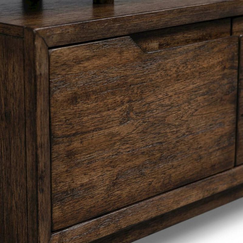 Liberty Furniture Bronze Spice TV Console with Solid and Manufactured Wood, Contemporary Style image number 4