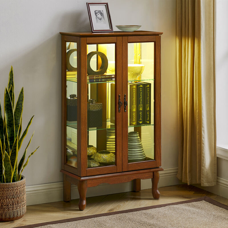 Streamdale Lighted Curio Cabinet with Adjustable Shelves image number 5