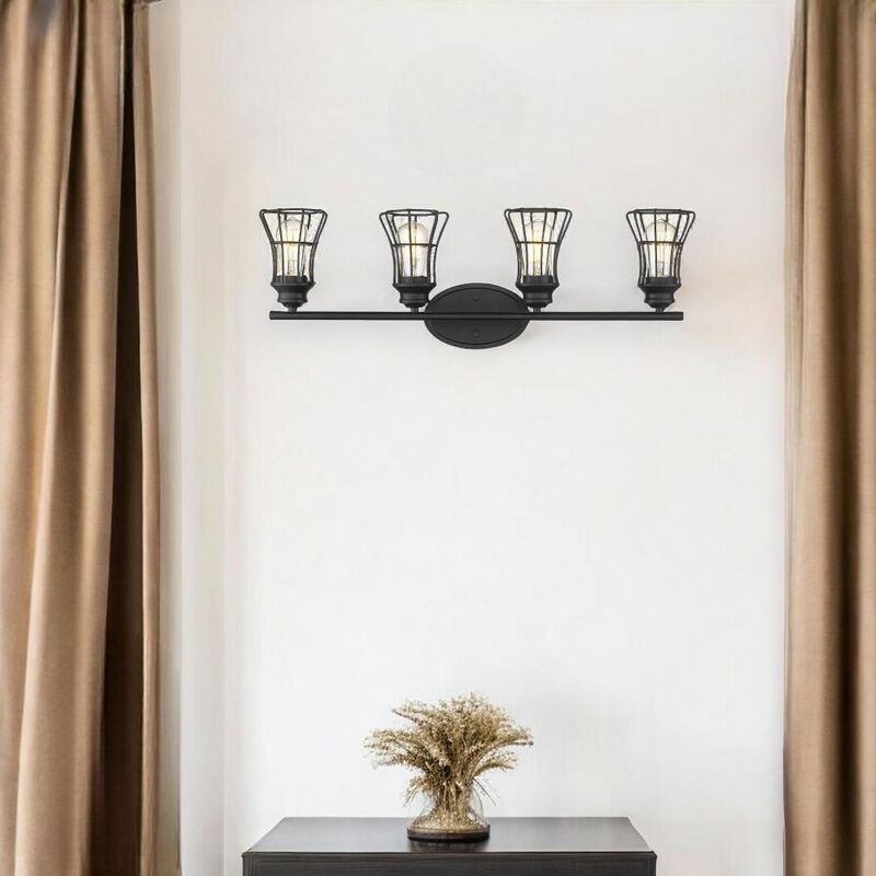 Hivvago Piers 4-Light Matte Black Vanity