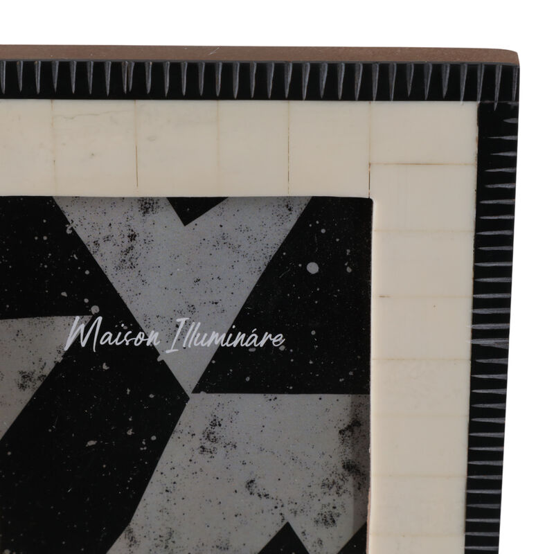 4x6" Etched Border Photo Frame, Ivory/ Black image number 5