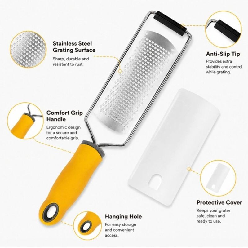 Stainless Steel Lemon Zester Grater image number 1