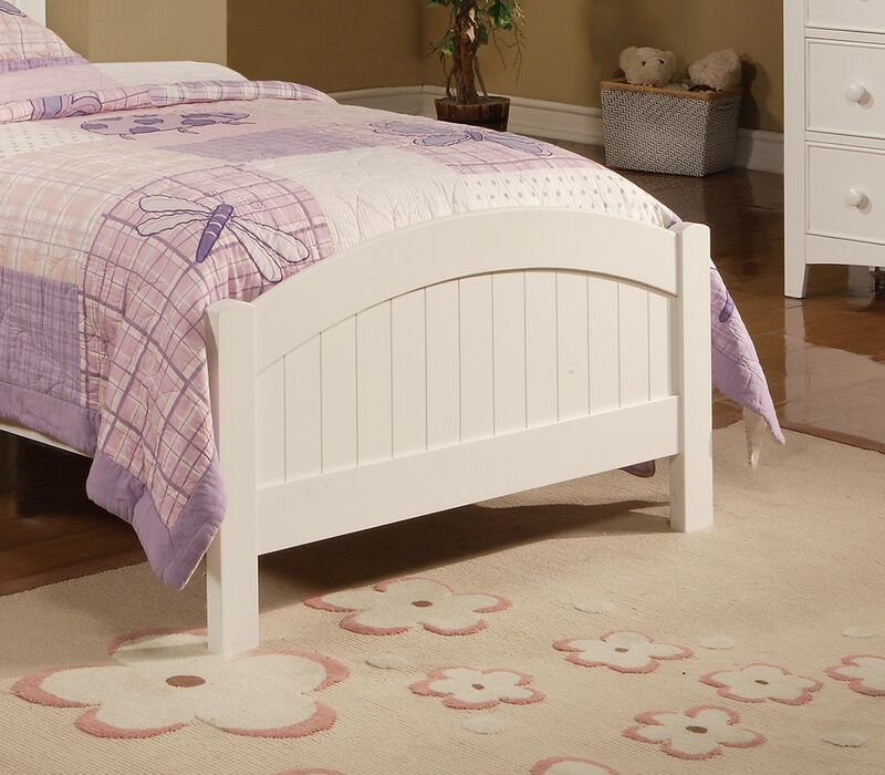 Streamdale Twin Bed with White Headboard (Plywood)