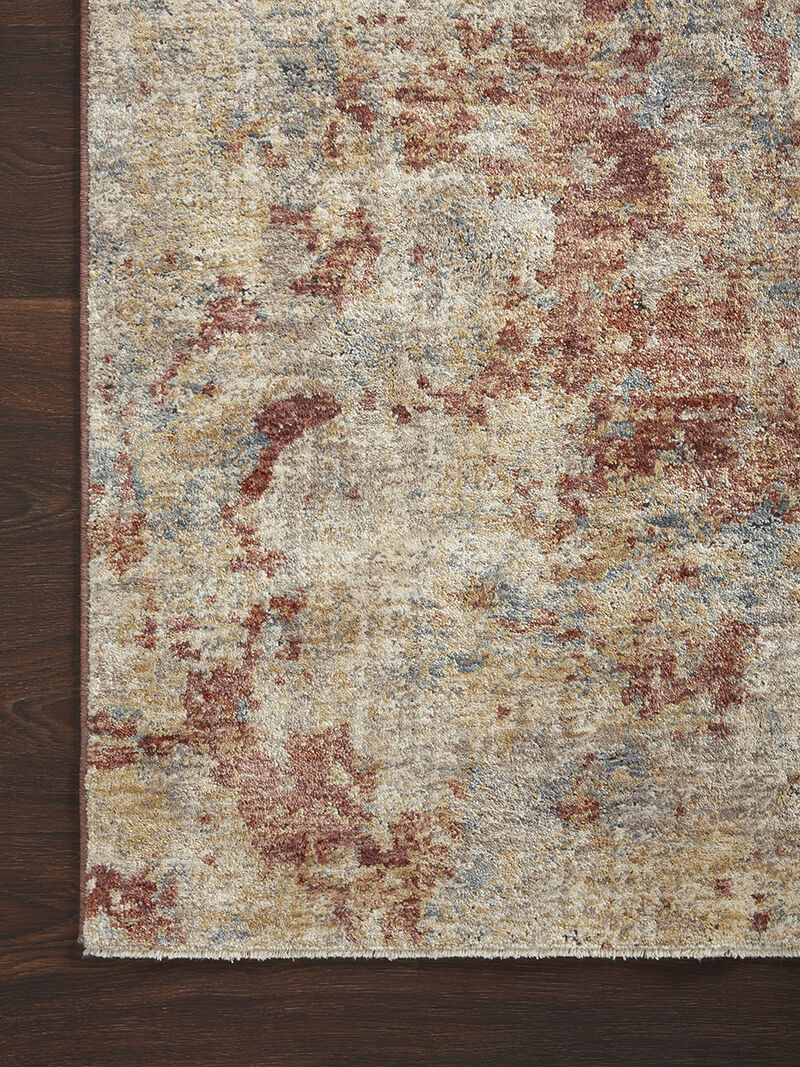 Gaia GAA03 Taupe/Brick 4' x 5'7" Rug