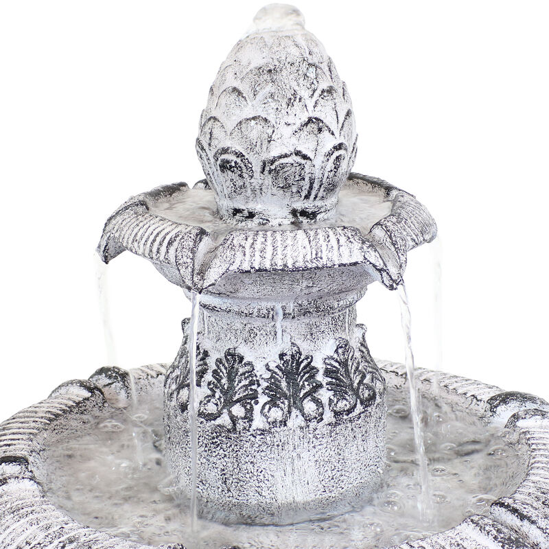 Sunnydaze Mediterranean Reinforced Concrete Outdoor 3-Tier Water Fountain