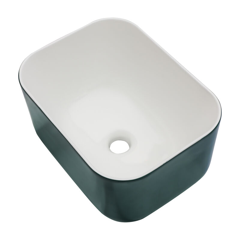16x12 Inch Ceramic Square Vessel Bathroom Sink
