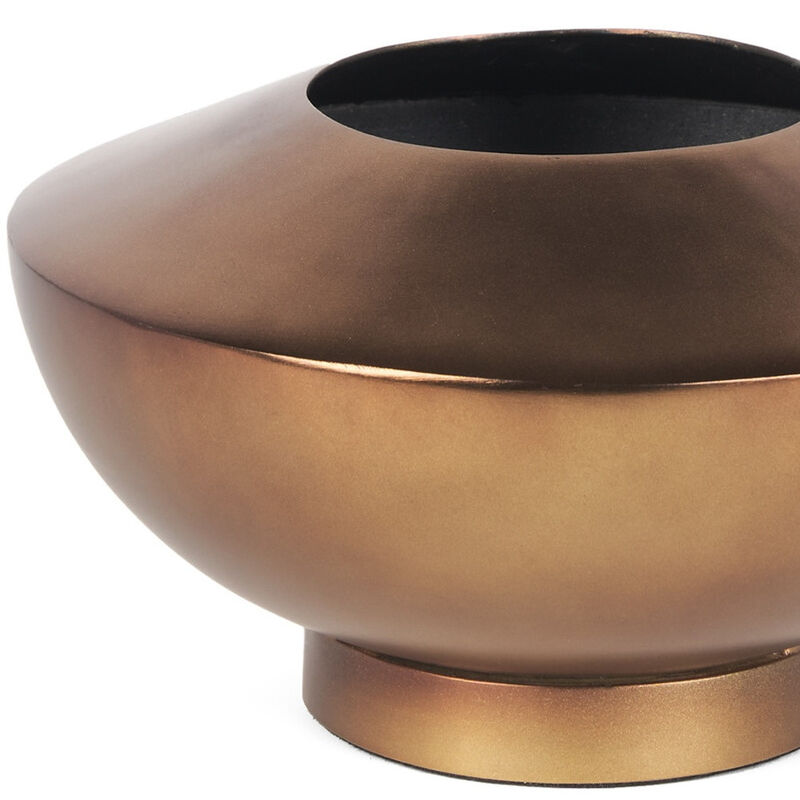 HomeRoots 5" Antiqued Bronze Metal Table Vase image number 2