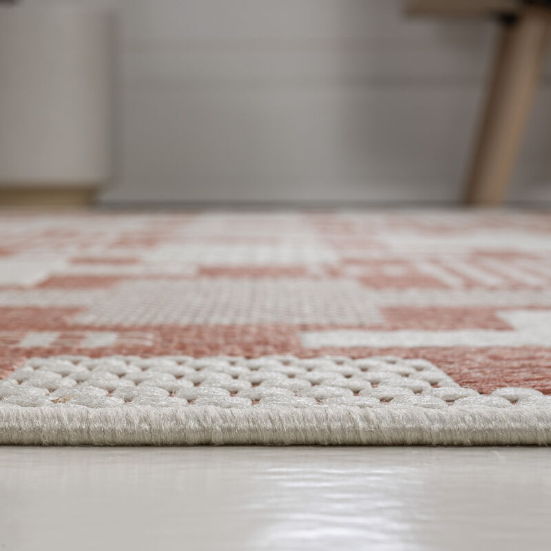 Cyrus Modern Geometric Tile Pattern Indoor/Outdoor Area Rug