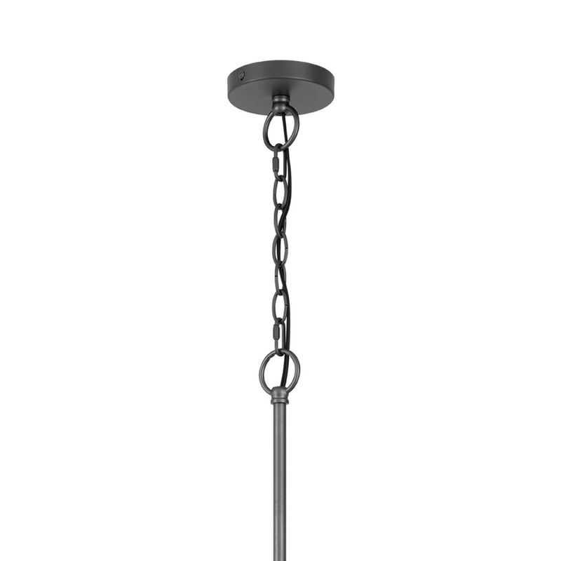 4 Light Candelabra Chandelier, Wood Base, Bronze and Gray Metal 24 Inch image number 5